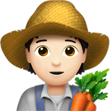 How Farmer: Light Skin Tone emoji looks on Apple.