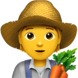 Come Agricoltore emoji appare su Apple.