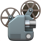 Como o emoji do Projetor de filmes é exibido no Apple.