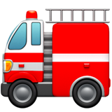 How Fire Engine emoji looks on Apple.