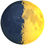 A quoi ressemblent les emoji Premier quartier de lune sur Apple.