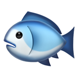 Bagaimana Ikan emoji terlihat di Apple.