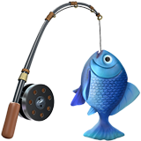 How Fishing Pole emoji looks on Apple.