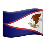 Como o emoji do Bandeira: Samoa Americana é exibido no Apple.