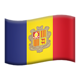 How Flag: Andorra emoji looks on Apple.