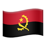 Hoe Vlag: Angola emoji eruit ziet op Apple.