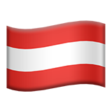 Bagaimana emoji Bendera: Austria kelihatan di Apple.