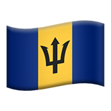 Wie Flagge: Barbados Emoji auf Apple aussieht.