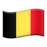 How Flag: Belgium emoji looks on Apple.