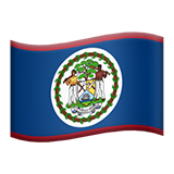 How Flag: Belize emoji looks on Apple.