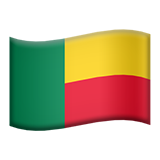 Bagaimana Bendera: Benin emoji terlihat di Apple.