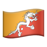 Hur Flagga: Bhutan emoji ser ut på Apple.