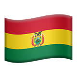 Hoe Vlag: Bolivia emoji eruit ziet op Apple.