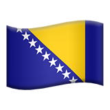 How Flag: Bosnia & Herzegovina emoji looks on Apple.