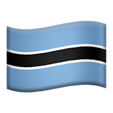 Hoe Vlag: Botswana emoji eruit ziet op Apple.