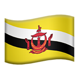 How Flag: Brunei emoji looks on Apple.