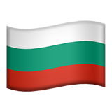 How Flag: Bulgaria emoji looks on Apple.