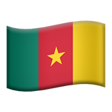 How Flag: Cameroon emoji looks on Apple.