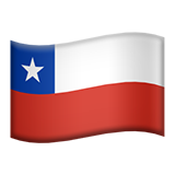 How Flag: Chile emoji looks on Apple.