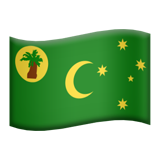 Como o emoji do Bandeira: Ilhas Cocos (Keeling) é exibido no Apple.