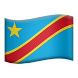 Wie Flagge: Kongo-Kinshasa Emoji auf Apple aussieht.