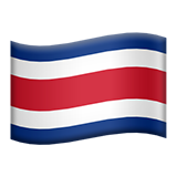 How Flag: Costa Rica emoji looks on Apple.