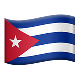 How Flag: Cuba emoji looks on Apple.