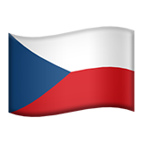 How Flag: Czechia emoji looks on Apple.