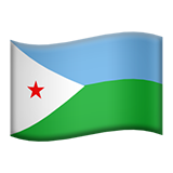 How Flag: Djibouti emoji looks on Apple.