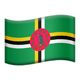 Bagaimana emoji Bendera: Dominica kelihatan di Apple.