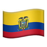 Cómo se ve el emoji Bandera: Ecuador en Apple.