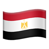 How Flag: Egypt emoji looks on Apple.