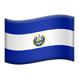 Hvordan Flagg: El Salvador emoji ser ut på Apple.