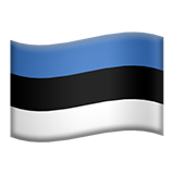 How Flag: Estonia emoji looks on Apple.