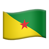 Hoe Vlag: Frans-Guyana emoji eruit ziet op Apple.