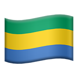 How Flag: Gabon emoji looks on Apple.