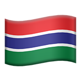 Hur Flagga: Gambia emoji ser ut på Apple.