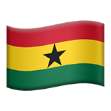 Hvordan Flagg: Ghana emoji ser ut på Apple.