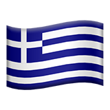 How Flag: Greece emoji looks on Apple.