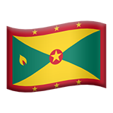 Hoe Vlag: Grenada emoji eruit ziet op Apple.