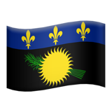 Hvordan Flag: Guadeloupe emoji ser ud på Apple.