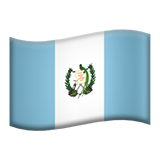 Hur Flagga: Guatemala emoji ser ut på Apple.