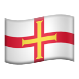 Bagaimana Bendera: Guernsey emoji terlihat di Apple.