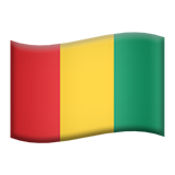 Hoe Vlag: Guinee emoji eruit ziet op Apple.