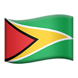 How Flag: Guyana emoji looks on Apple.