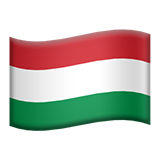 How Flag: Hungary emoji looks on Apple.