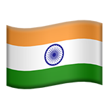 Wie Flagge: Indien Emoji auf Apple aussieht.