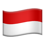 How Flag: Indonesia emoji looks on Apple.