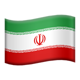 How Flag: Iran emoji looks on Apple.