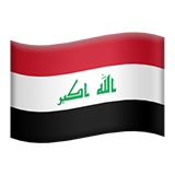 Cómo se ve el emoji Bandera: Irak en Apple.